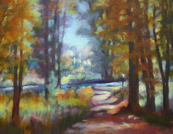 Landscape Poster featuring the painting Forest Path by Carol Jo Smidt