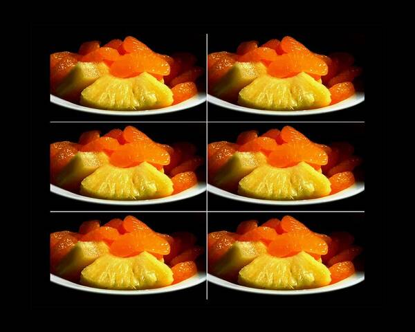 Fruit On Plates Prints Poster featuring the photograph Fresh Fruit by Steve Godleski