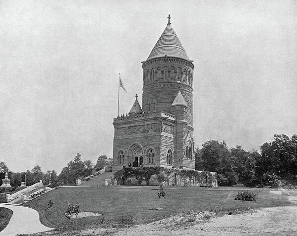 1890 Poster featuring the photograph Garfield Monument, C1890 by Granger
