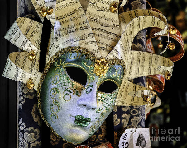 Italy Poster featuring the photograph Glittering Venetian Mask by Phil Cardamone