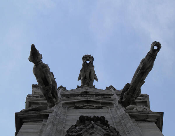 Gothic Poster featuring the photograph Milan Gothic Cathedral Gargoyles by Leone M Jennarelli