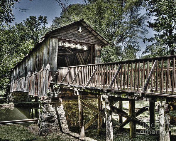 Ken Johnson Poster featuring the photograph Historic Kymulga Covered Bridge by Ken Johnson