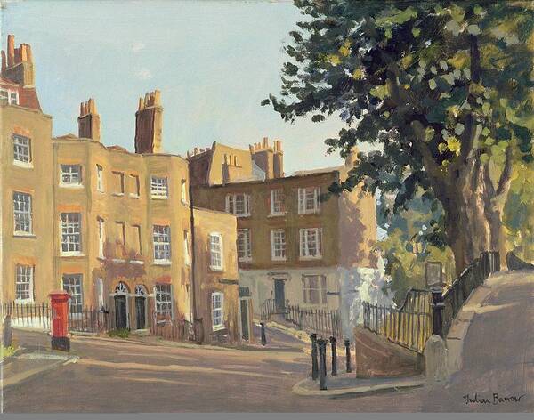 Street Scene Poster featuring the photograph Holly Hill, Hampstead Oil On Canvas by Julian Barrow
