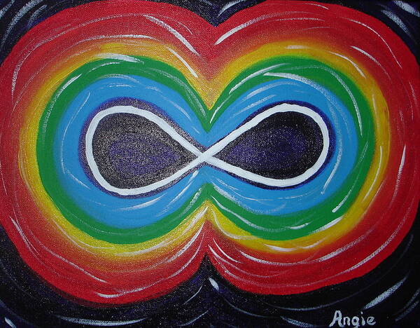 Infinity Poster featuring the painting Infinity by Angie Butler