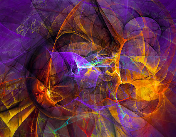 Abstract Poster featuring the digital art Inspiration by Modern Abstract