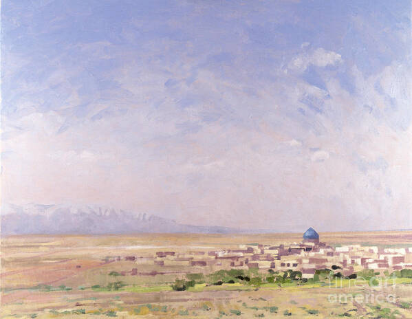 Landscape Poster featuring the painting Iran by Bob Brown