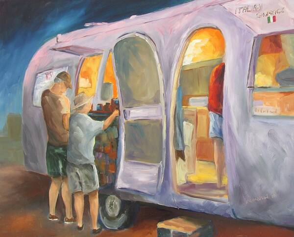 Food Truck Poster featuring the painting Italian Sausage by Susan Richardson