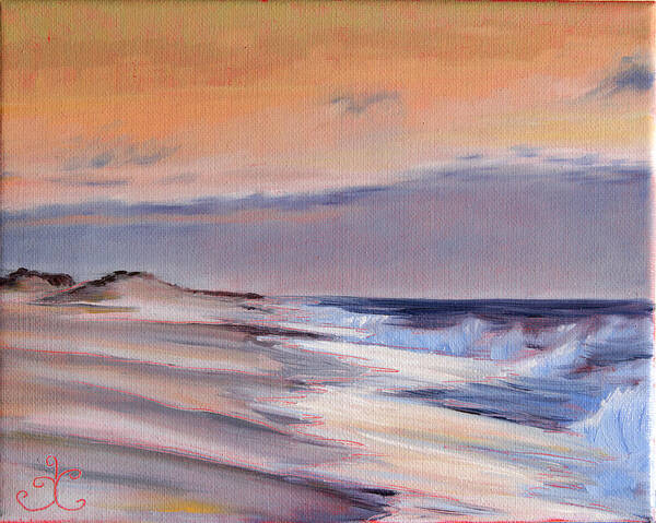 Waves Poster featuring the painting January Skies II by Trina Teele