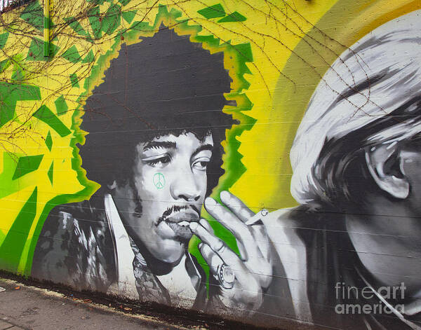 Jimmy Hendrix Poster featuring the photograph Jimmy Hendrix Mural by Chris Dutton