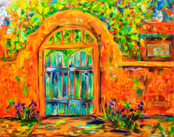 Josephina's Gate Poster featuring the painting Josephina's Gate by Sally Quillin