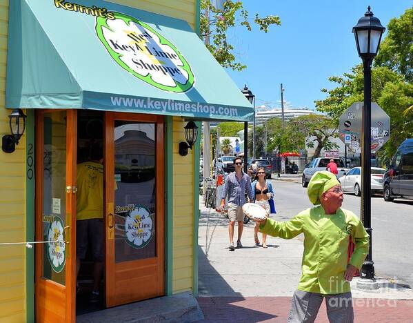 Keylime Pie Poster featuring the photograph Key Lime Pie Man in Key West by Janette Boyd