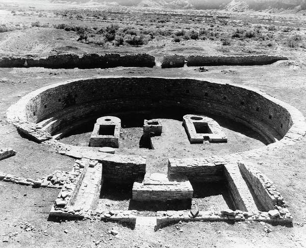 Building Poster featuring the photograph Kiva Ruins by Library Of Congress