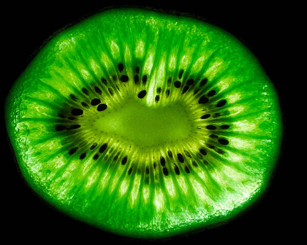 Fruit Poster featuring the photograph Kiwi Slice by Joe Ownbey