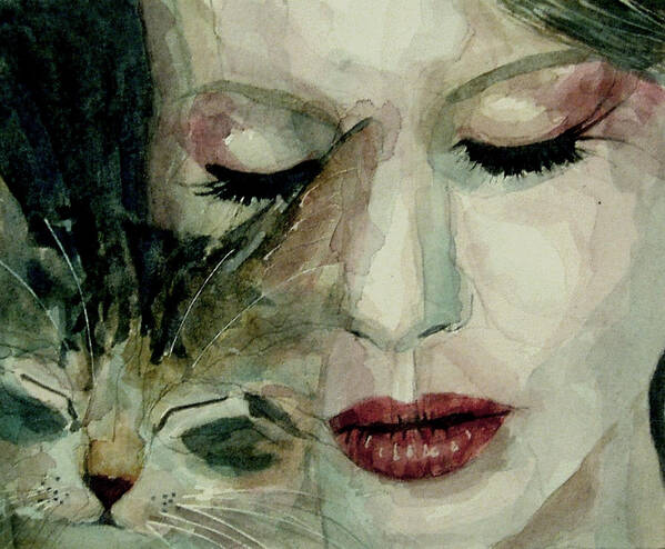 Lana Del Rey Poster featuring the painting Lana Del Rey and a friend by Paul Lovering