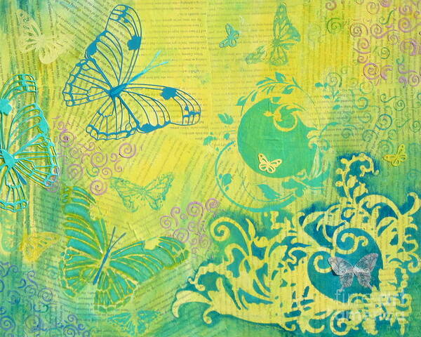 Mixed Media Poster featuring the painting Letting Go by Marilyn Healey