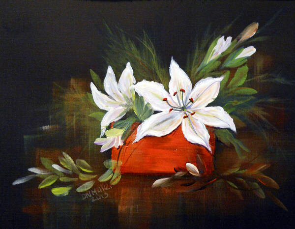 Lily Poster featuring the painting Lily by Dorothy Maier