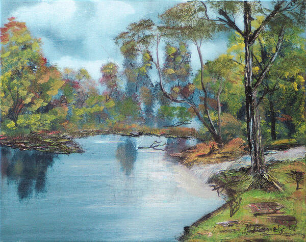 Painting Poster featuring the painting Little Brook by Michael Daniels