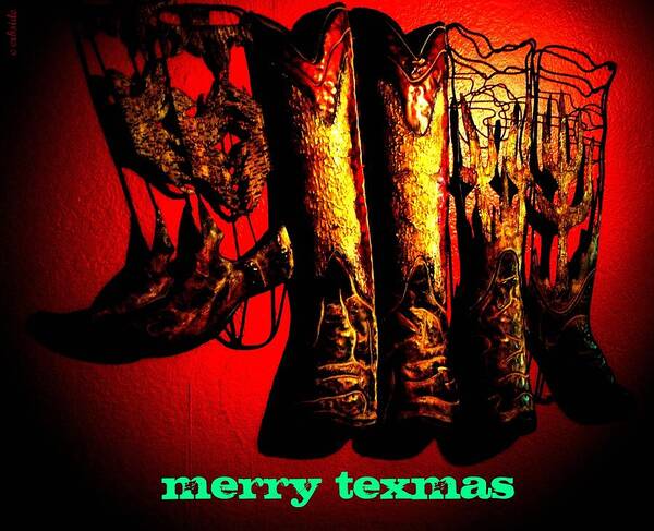 Christmas Poster featuring the photograph Merry Texmas by Chris Berry