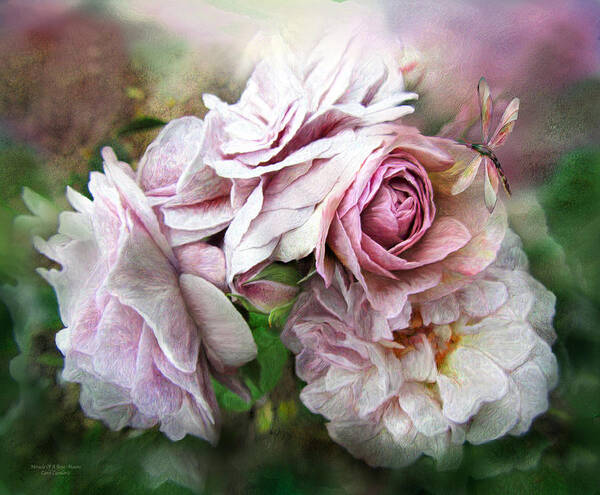 Rose Poster featuring the mixed media Miracle Of A Rose - Mauve by Carol Cavalaris
