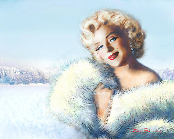Marilyn Poster featuring the painting MM 126 d 4 by Theo Danella