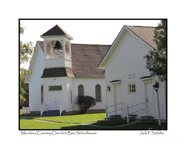 Wolcott Heritage Center Poster featuring the photograph Monclova Country Church and Box Schoolhouse 2660 by Jack Schultz