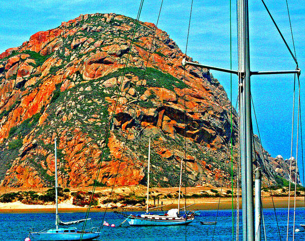 Morro Bay Poster featuring the photograph Moro Bay Sailing Boats by Joseph Coulombe