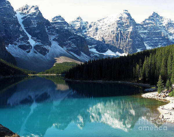 Mountains Poster featuring the photograph Moraine Lake by Gerry Bates