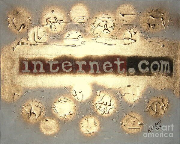 Internet Poster featuring the painting Most Expensive Domain Name in the World 1 by Richard W Linford