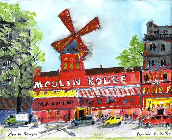 Paris Poster featuring the painting Moulin Rouge by Patrick Grills