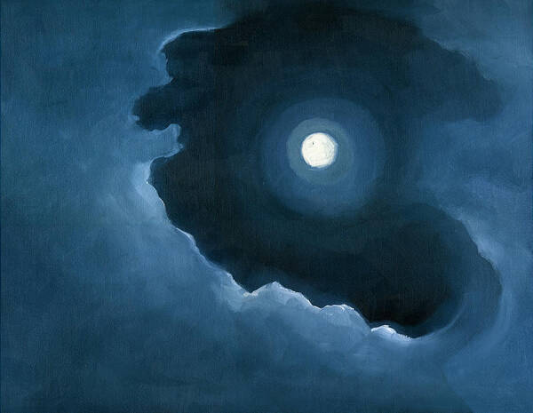 Full Moon Poster featuring the painting Night Light by Katherine Miller