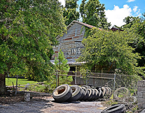 Building Poster featuring the photograph Old Cotton Gin by Linda Brown