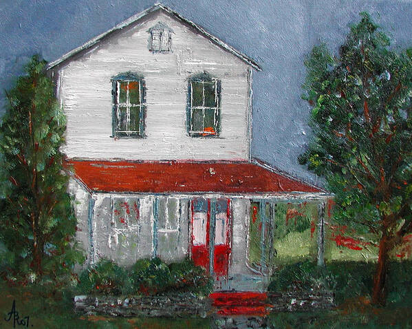 Farm House Poster featuring the painting Old Farm House by Anna Ruzsan