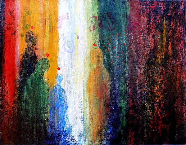 Abstract Poster featuring the painting Pentecost by Jim Whalen