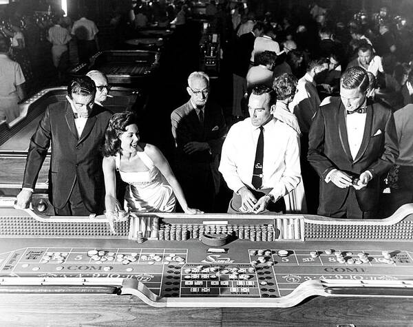 Las Vegas Poster featuring the photograph People At Craps Table by Richard Waite