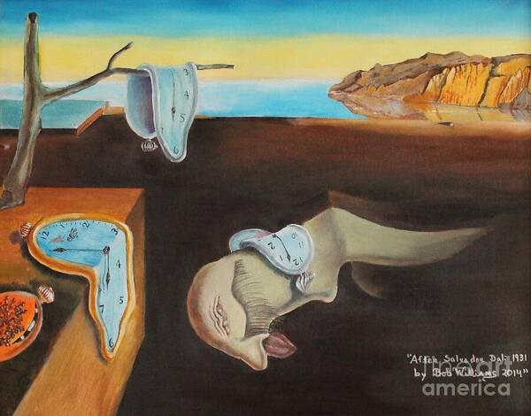 Salvador Dali Poster featuring the painting Persistence of Memory by Bob Williams