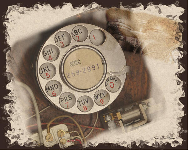 Dial Telephone Poster featuring the digital art Phone Old Style by Kae Cheatham