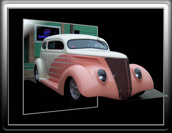 Out Of Bounds Poster featuring the photograph Pink Hot Rod 02 by Thomas Woolworth