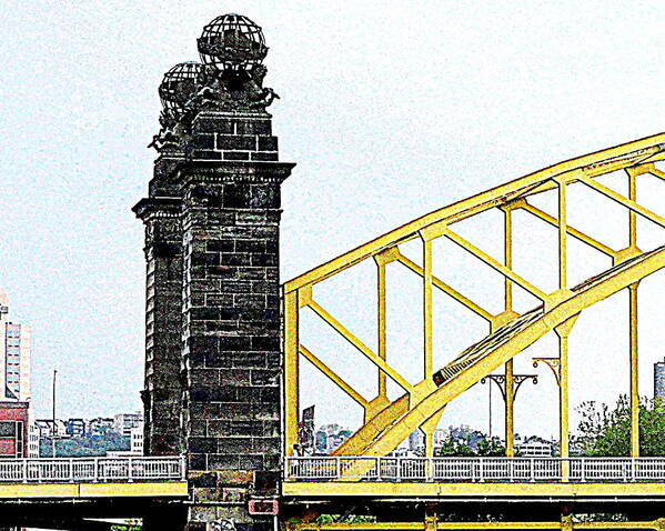 City Poster featuring the photograph 16th Street Bridge, Pittsburgh PA by Mary Beth Landis