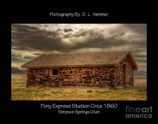 Places Poster featuring the photograph Pony Express Station Circa 1860 by Dennis Hammer