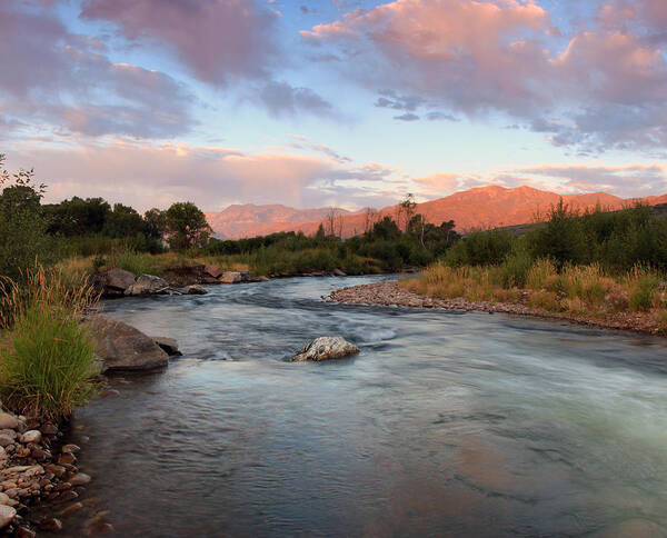 Provo River Poster featuring the photograph Provo River Sunrise by Wasatch Light