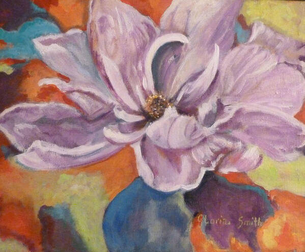 Art/gloria's Art.purple Poster featuring the painting Purple Flower by Gloria Smith