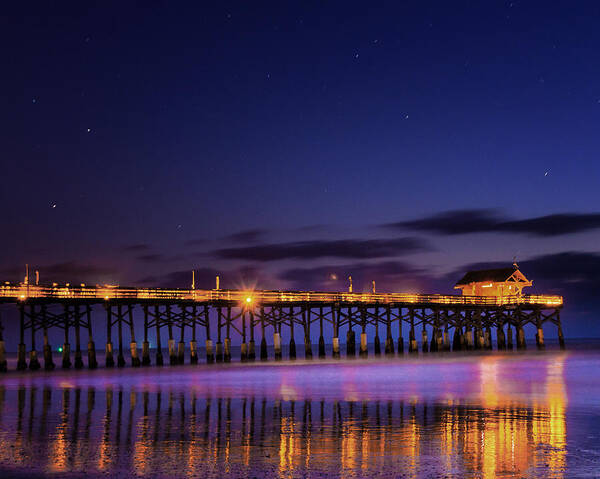 Purple Poster featuring the photograph Purple Night Lights by Vicki Jauron