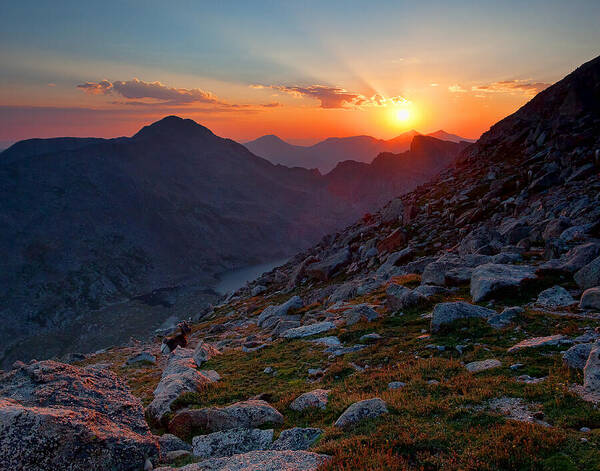 Mt. Evans Artwork Sunset Photograph Poster featuring the photograph Remember the Day by Jim Garrison