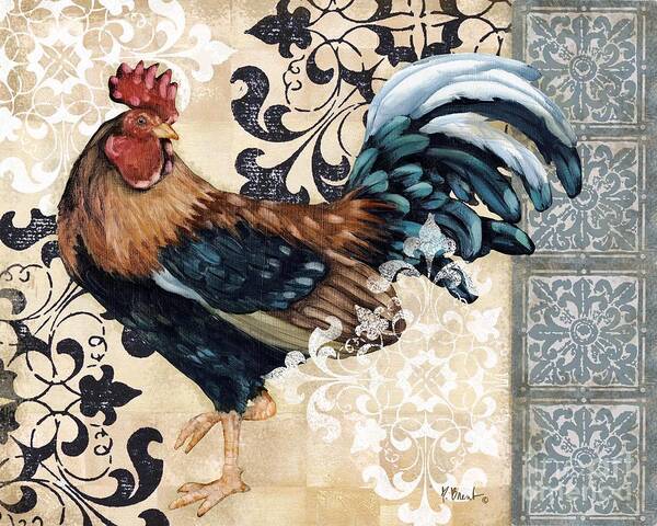 Rooster Poster featuring the painting Renaissance Rooster II by Paul Brent