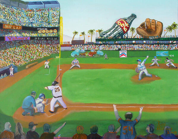 San Francisco Giants Painting Poster featuring the painting Rivalry by Ryan Williams