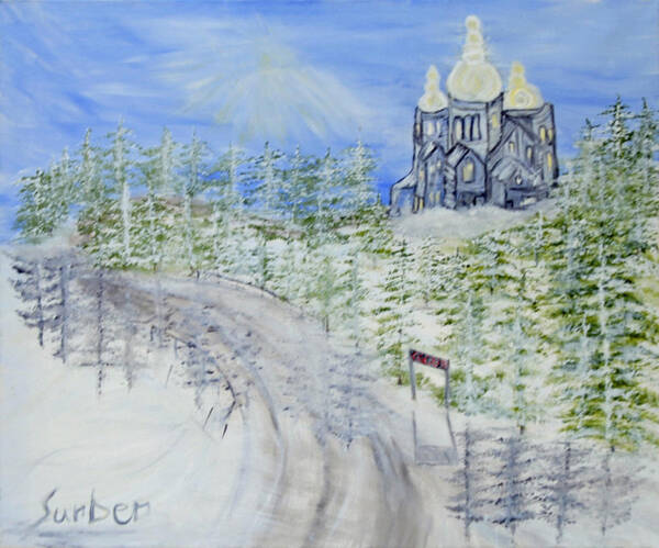 Winter Poster featuring the painting Russian Winter by Suzanne Surber