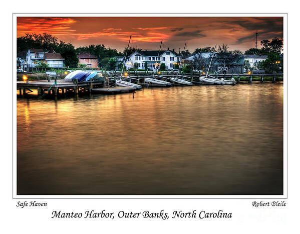 Harbor Lights Poster featuring the photograph Safe Harbor Manteo North Carolina by Gene Bleile Photography 