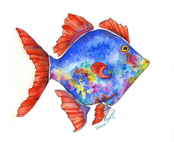 Fish Poster featuring the painting Sanford Fish by Diana Sanford