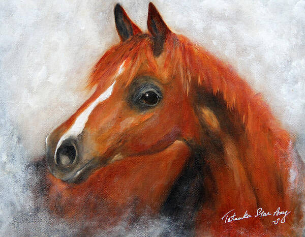 Sorrel Horse Poster featuring the painting Scarlett by Barbie Batson
