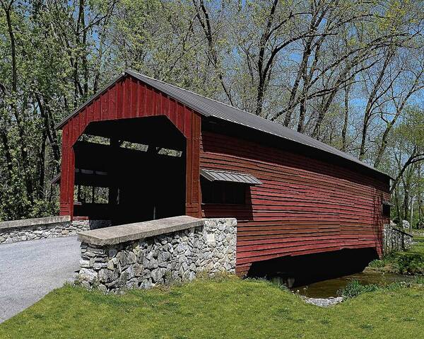 Covered Bridge Poster featuring the photograph Shearer's Covered Bridge by Dave Sandt